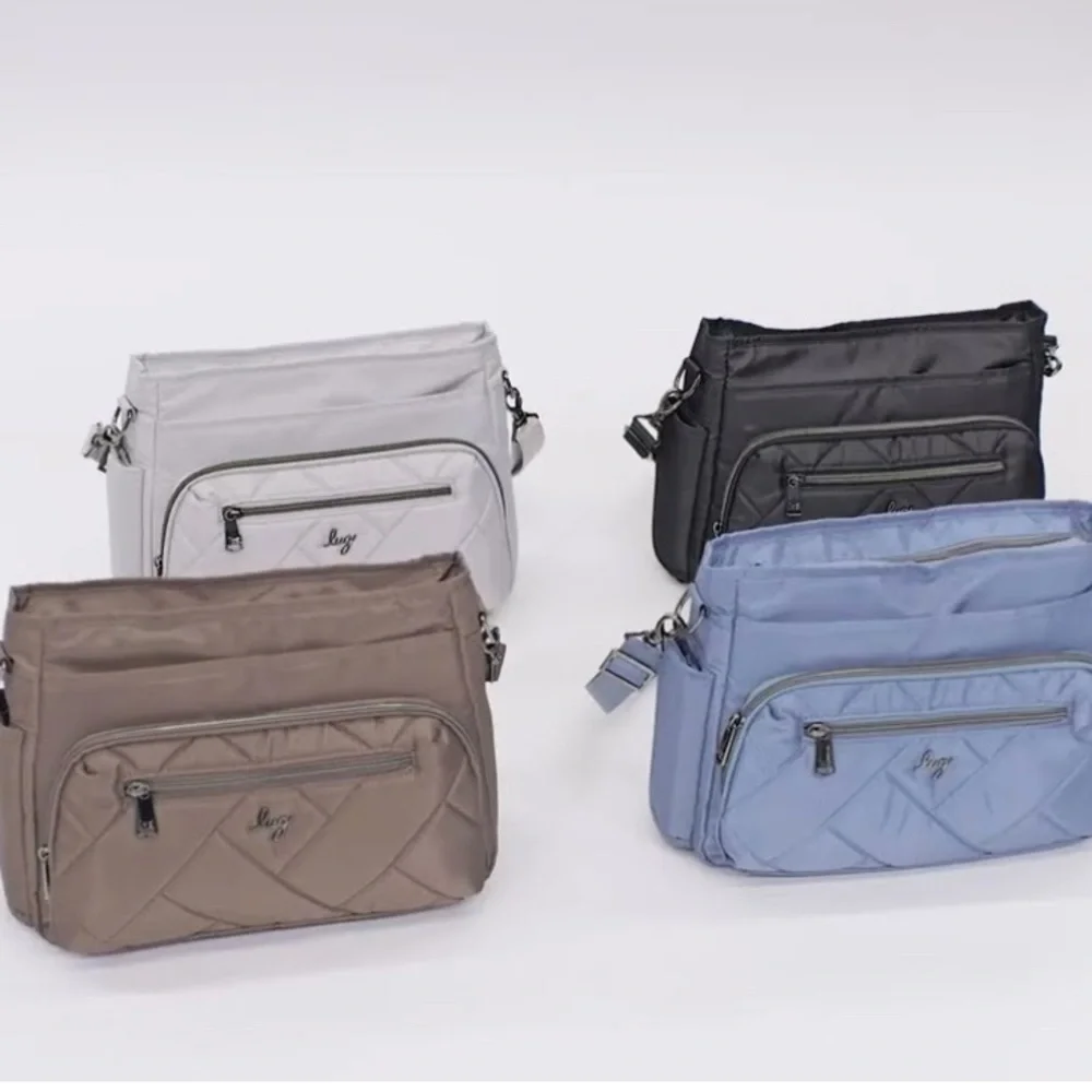 Lug LE Ultra shimmy Women's Light Gray Quilted Crossbody Bag - Picture 2 of 13